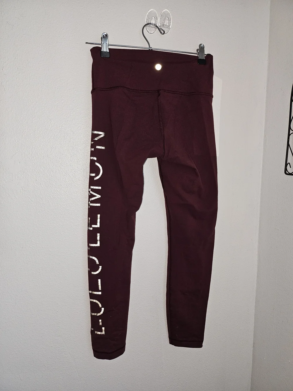 lululemon athletica Burgundy Womans Leggings with Side Logo